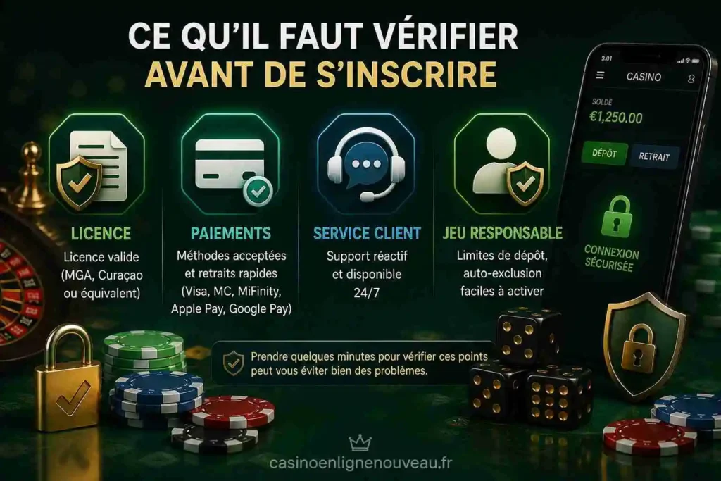 Que vérifier dans un nouveau casino